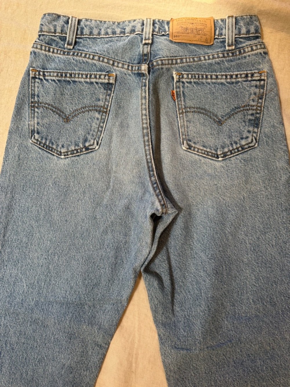 Y2K Vintage Levi’s Orange Tab 560 | Taper Leg Size 27 Distressed Medium Wash - Picture 5 of 8